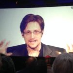 Snowden speaks at New York Public Library